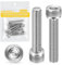 Vis DIN 912 Vis tête Cylindrique BTR（A2 V2A）CHC à 6 pans creux Filetage Complet Tete Ronde Boulon Inox pour Ecrou et Rondelle (10, M5 x 40)