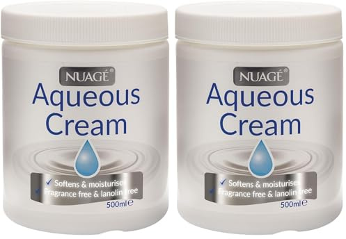 Nuage Aqueous Cream, Fragrance Free, 500Ml (Pack of 2)