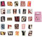 CPJJ 104 Stück Vintage Buchstaben Aufkleber, Scrapbook Sticker, Groß