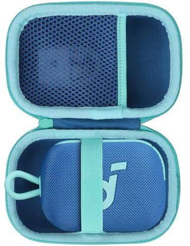 Lebakort Hard Case Compatible with Soundcore Select 4 Go Ultra Portable Waterproof Bluetooth Speaker by Anker (Blue+Mint Green Case)