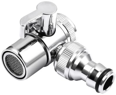 BEBEMOKO Wasserhahn-Splitter für Waschmaschine, langlebiger Wasserhahn-Schlauchverbinder, Waschbeckenschlauchaufsatz für einfache und effiziente Wasserversorgung, ideal für Küchenarmaturen und Wäsche