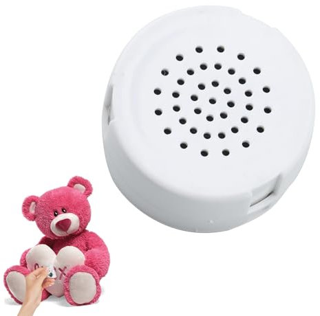 Diktiergerät für Stofftiere, 60s Soundmodul für Teddybär mit Aufnahmefunktion, Mini Diktiergerät Spielzeug für Kuscheltiere, Sprachmodul Kuscheltier für Personalisierte Sprachaufnahmen, DIY Kinder