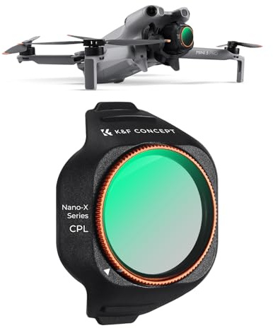 K&F CONCEPT Filtre Polariseur CPL Compatible avec DJI Mini 5 Pro | Filtre anti-reflets en verre optique HD 28 couches, cadre plastique léger, compatible avec drone DJI Mini 5 Pro, FD041