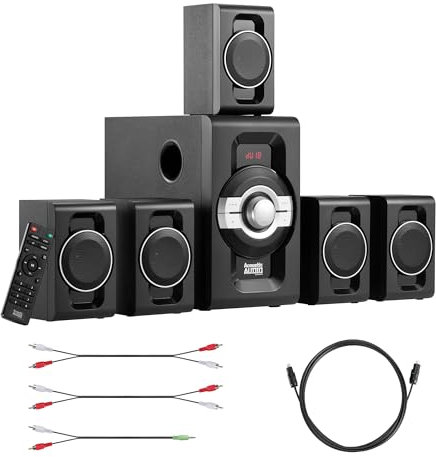Acoustic Audio AA5240 sistema de altavoces Bluetooth 5.1 para cine en casa con entradas USB y SD