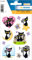 HERMA 15462 Aufkleber Katzen Glitzer klein groß, 11 Stück, Tiere Sticker mit schwarze Katze Motiv, Kinder Etiketten für Fotoalbum Tagebuch Poesiealbum Scrapbooking Geburtstag Deko Briefe DIY Basteln