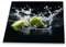 Herdabdeckplatte Abdeckung Ceranfeld Abdeckplatte Schneidebrett 1-Teilig 60x52 Lemon Grün Spritzschutz Glasplatte Ceranfeldabdeckung Schutz für Kochplatten Herdschutz Sicherheitsglas Glasschneidebrett