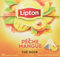 Lipton, Thé Noir, Goût Pêche et Mangue, Vitalité, Certifié Rainforest Alliance, 20 Sachets