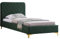 CARO-Möbel Polsterbett Glamour Bettgestell Einzelbett 90x200 cm mit Samtbezug in grün im Barock-Stil inkl. Lattenrahmen