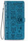 Fertuo Cover per Samsung A12 / M12, Custodia Portafoglio a Libro in Pelle Flip Cover con Porta Carte, Chiusura Magnetica [Disegni di Gatto Cane] Case Antiurto per Samsung Galaxy A12, Blu