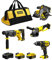 STANLEY FatMax Kit SVK20424C (Taladro Percutor SFMCD721 + Martillo SFMCH900 + Sierra Circular SFMCS500 + Mini-Amoladora SFMCG400 + 2 Baterías de 4,0 Ah + Cargador + Bolsa XL)