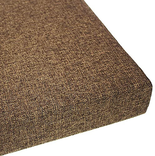2 3-Sitzer Bankkissen Pad Esszimmerbank Kissen mit 35D hochdichtem Schwamm Schaukel Sitzkissen für Garten Terrasse Indoor Outdoor Möbel (Braun, 40 x 40 x 5 cm)