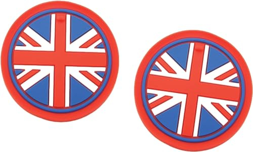 Union Jack UK Flag Style Soft Silicone Cup Holder Coasters compatible with MINI Cooper R55 R56 R57 R58 R59 73mm