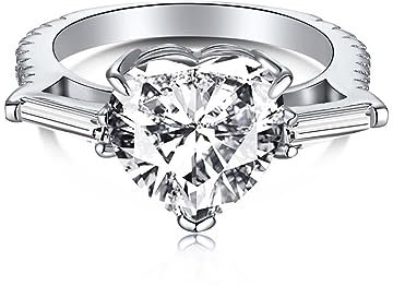 GemKing NE120295-S-W-WH-7 Jewelry 14K Real White Gold 2.30ct IGI Certified Radiant Cut Lab Diamond Engagement Ring diamond ring
