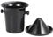 sunroot Wine Dump Black Plastic Wine Spit Bowl - Standard Size with Black Funnel Champagne Bucket
