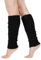 Stylish Thermal Black Leg Warmers - Chunky Cable Knitted, 80s Style for Ballet, Skating, Ice Dancing & Parties
