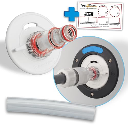 MaJoCompTec® WATERTWIN Tankdeckel mit Wasseranschluss | Wassertankdeckel Befülladapter für Wassereinfüllstutzen | Wohnmobil Wohnwagen Zubehör (PRO-Version mit Filter, Adapter 3-PIN D:78)
