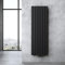 doporro Calefacción de baño 160x54cm Radiador de panel negro para conexión central vertical de una capa