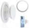Phone Ring Holder Grip Magnetic Phone Holder Base with Expanding Base and Grip Compatible with MagSafe Holder Convenient Detachable Wireless Charging Compatible for Smartphones Cases Tablets (White)