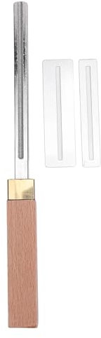 Lima per Tasti a 4 Slot, Lima per Coronatura di Tasti per Chitarra con Manico in Legno, Lima per Coronatura di Tasti per Chitarra 1mm 2mm 3mm 4mm con 2 Piastre Protettive