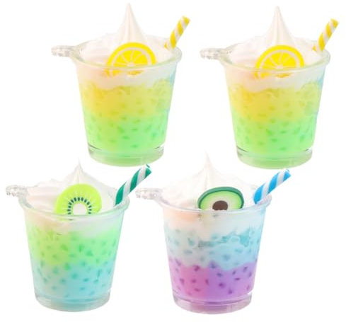 Yardwe 4 Piezas Mini Tazas de Luminosas de Doble Color Manualidades de Creación de Joyas y Accesorios Personalizados