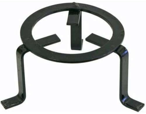 EffeDecor Treppiedi per Camino Caminetto in Acciaio Piatto Design Moderno a Forma Circolare (25 x H14CM)
