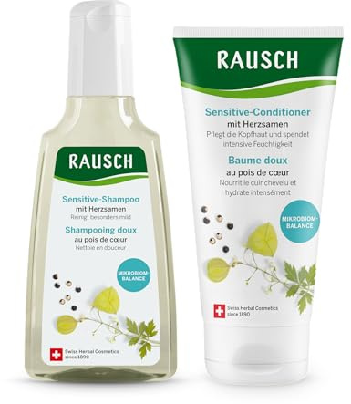 Sensitive-Set mit Herzsamen - besonders milde Pflege für hochsensible & irritierte Kopfhaut – vegan & silikonfrei, hergestellt in der Schweiz mit Herzsamenextrakt