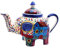 Teekanne Keramik handbemalt bunt (Elefant)