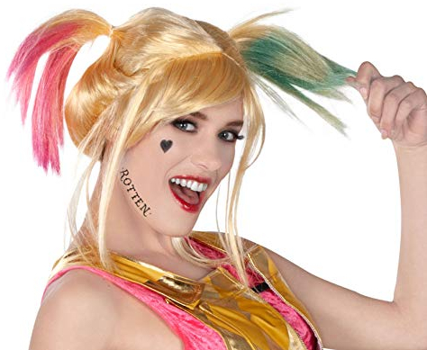 Harley Quinn Make-up-Set für Erwachsene, Greifvögel - - Einheitsgröße