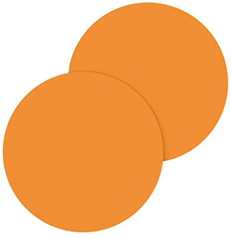 ONE250 12 Inch Silicone Microwave Multi-Mat, Non-Stick Heat Resistant Oven Mat Microwave Trivet Mat - 2 Pack (Orange)