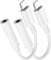 [Certifié Apple MFi] Lot de 2 adaptateurs Lightning vers prise jack 3.5 mm, pour iPhone 3.5 mm, adaptateur audio auxiliaire pour iPhone 11/Xs Max/XR/X/8P/8/7P/7/SE, compatible iOS 13 et plus