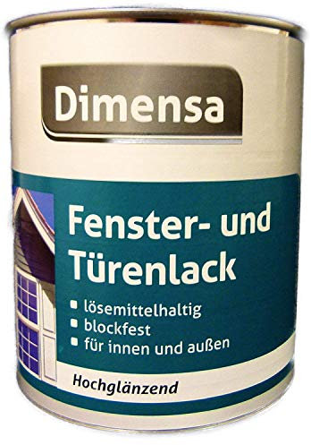 DIMENSA Fenster-Türenlack | Innen & Außen | hochglänzend | weiß | versch. Größen (0,75 L)