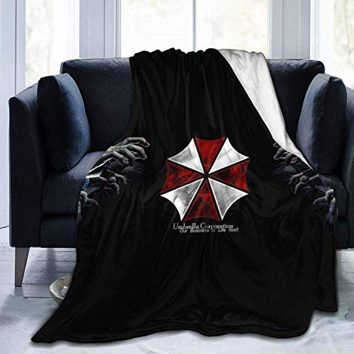Resident Evil Zombies Sherpa-Decke, Überwurf, Plüsch, strukturiert, flauschig, für Couch, Sofa, Bett, weich, warm, wendbar, flauschige Mikrofaser-Decke