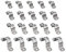 Abrazadera de Tubo,20 PCS Acero Inoxidable Abrazadera de Fijación de Tubo en forma de U Abrazadera de Manguera Bridas Metalicas para Tubería para Pared 16 20 25 32mm