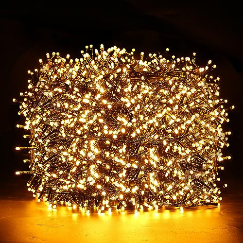 Marchpower 2000LED 50M Weihnachtsbeleuchtung Außen,Led Lichterkette mit 8 Modi IP44 Wasserdicht Strom Lichterkette Innen Weihnachtsdeko für Weihnachtsbaum, Balkon, Garten, Terrasse, Hochzeit, Party