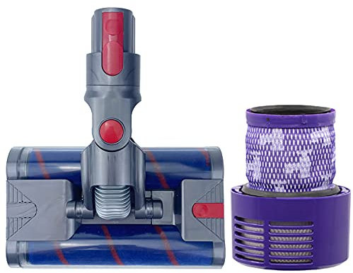 Odashen - Spazzola elettrica a doppio rullo per aspirapolvere Dyson V7 V8 V10 V11 e filtro HEPA lavabile, accessori per aspirapolvere Dyson V11
