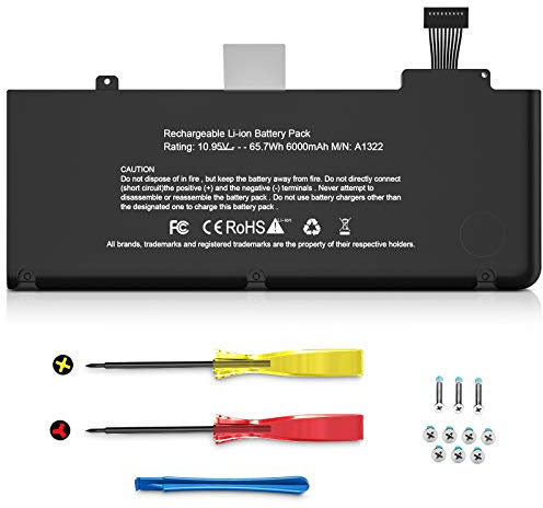 A1322 A1278 Akku - A1278 Batterie für Akku MacBook Pro 2012 13 Zoll (Mid 2012, Late 2011, Early 2011, Mid2010, Mid 2009) - Dreamme Hohe Leistung und Langlebigkeit [10,95 V/65,7 Wh]