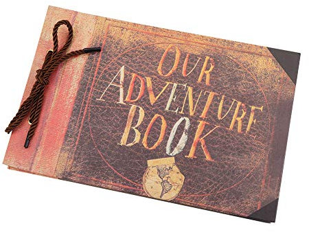 Unser Abenteuerbuch, Fotoalbum Scrapbook, 40 Seiten DIY Handgemachtes Album Scrapbook Movie Up Travel Scrapbook für Jubiläum, Hochzeit, Reisen Usw(UNSERE)