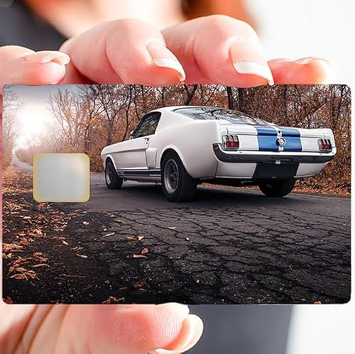 Aufkleber für Kreditkarten, US-Format, MUSCLE CAR, MUSTANG - Verschiedene und dekorieren Sie Ihre Kreditkarte