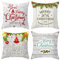 Graue Kissenbezüge 50x50, Cushion Cover Home Weiß Kissenbezug Weihnachten Schneeflocke-Brett Kissenhülle Polyester 4er Set