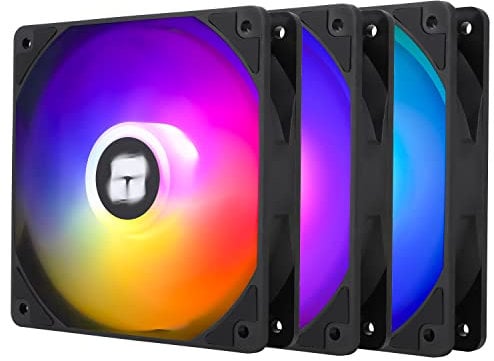 Thermalright TL-C12C-S CPU Fan, 120mm ARGB Case Cooler, 4pin PWM Silent Computer Fan with S-FDB Bearing Included, up to 1500RPM PC Cooling(3 quantities)