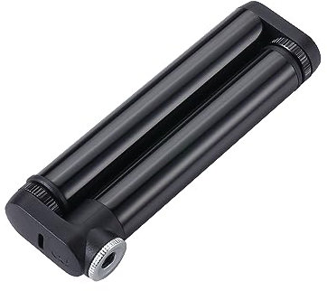 BBB Cycling DoubleShot Mini Bike Pump I 120mm Foldable Bike Pump I 35 cc Bike Pump Presta Valve I Tubeless Friendly Cycle Pump I BMP-102, Black