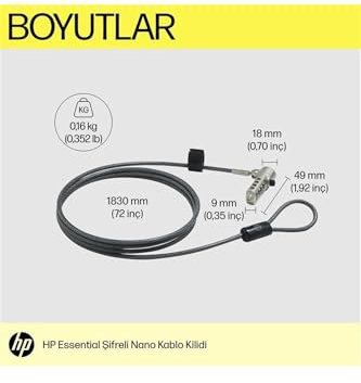 Bloqueo de cable esencial con combinación Nano