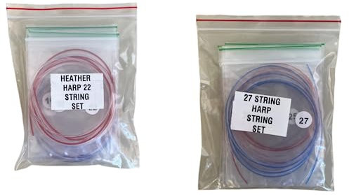 UZMAN Ersatz Saiten Bänder für Harfen 12, 22 und 27 Saiten und Softcase/Tasche Zubehör Harfen Zubehör, Ersatzsaiten, Softcase Tasche für Harfen (Softcase-Tasche 22 Saiten)