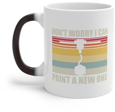 Humorous Computer Technicians Printers Illustration Saying 3D Printing Inventions Geeky Vintage Pun Color Changing Mug 11oz