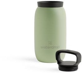 waterdrop® All Purpose Thermobecher 400ml. isolierte Edelstahl Thermosflasche. 24h kalt - 12h heiß. auslaufsicher & bruchsicher Kaffeebecher to go