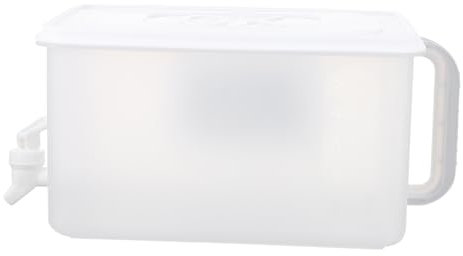 ABOOFAN Bouteille D'eau Avec Robinet Pour Stockage Eau Boîte De Stockage Réservoir Extérieur Pour Camping Et Voyages (5l) Blanc