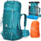 IGOLUMON Trekkingrucksack 60L Wanderrucksack Herren Damen Reiserucksack Großer Rucksack mit Regenhülle für Camping Trekking Mountainering Outdoor Reisen，Grün
