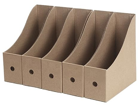 HUANIZI Organiseur de bureau en papier kraft, boîte de rangement en carton, porte-revues, docum