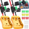 Xiatiaosann 2 PCS Power Wheel Adapter for Dewalt 20V 18V Battery, Power Converter for DIY Work Light RC Truck Car, with 12AWG Wire Harness Switch & Fuse, Power Tool Battery Connector