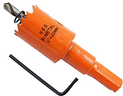 Sierra perforadora LAIWEI de 22mm para taladrar agujeros en madera, cartón yeso, PVC, etc. Herramienta de perforación afilada y duradera.